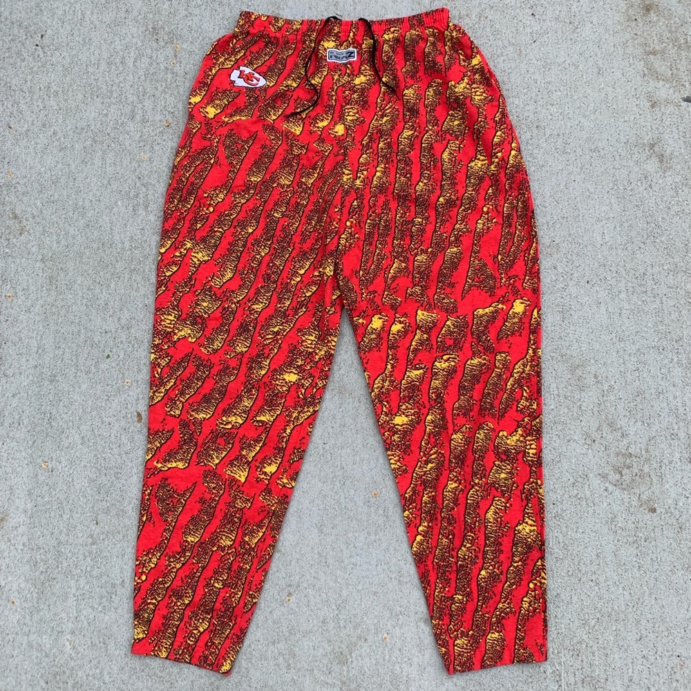 (SOLD) ‼️ NIXZ Zubaz Style KC Chiefs Pants - Picture 1 of 6